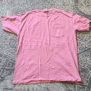 Comfort Colors Pink Distressed T-Shirt with Bunny